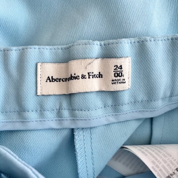 Abercrombie & Fitch Sloane Pleated Tailored Pants in Light Blue - Picture 7 of 7